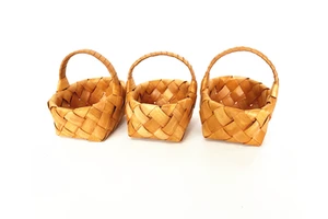 New Arrival Handmade Wood Chip Rattan Gift Baskets Wicker Storage for Woven