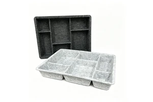 Precision Heat-Pressed Felt Storage Tray Custom Color Modular Desk Organizer