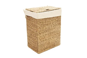 Water hyacinth basket woven in a checkerboard pattern Handmade Storage Basket Wholesale eco-friendly Made in Vietnam
