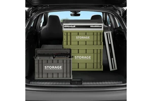 Industrial Household Large-Capacity Kitchen Bathroom Clothing Organizer Storage Box Stackable Plastic Outdoor Camping Style