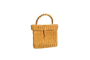 Hot Selling Handicrafts Water Hyacinth Bag Basket, Natural Eco-friendly Straw Basket for Buyer