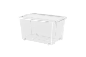 Multipurpose 35I Large Big Transparent Clear Plastic Storage Box Bin With Lids