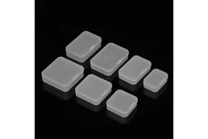 Frosted Simple Rectangular PP Storage Box Unhinged Lid Recyclable Crafts Hair Accessories Stamping Customized Color Custom Logo