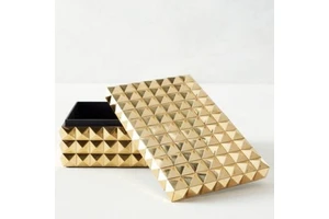 Trending Silver Steel Studded Decorative Storage Box for Jewelry Living Room Indian Unique Designs Custom Size MDF