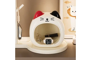 Lucid Modern Cat Porch Storage Home Entrance Shoe Cabinet Decorations Cat Ornaments Small Objects Storage Box Movable Plant Key