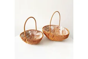 Hot Sale Popular Rattan Basket Flower Basket Fruit Basket For Household Use
