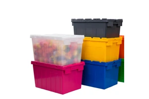 High Quality Large Garage Tool Organizing Plastic Moving Crates Rugged Sturdy Utility Plastic Crates for Fruit