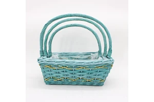 Factory Direct Sales Eco-friendly Picnic Basket Beach Wicker Storage Rattan Wicker Basket for Storage