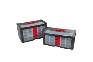 2PC Pack PP Plastic Minimalist Design Parts Box Accessories Storage Bin for Nails Screws Wall Plugs Garage Sundries Organization