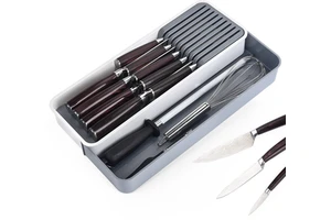 Multifunction Kitchen Flatware Storage Expandable Knife Drawer Organizer Tray