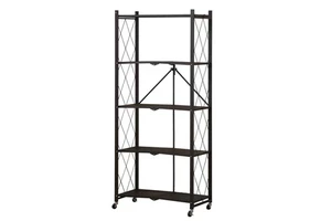 Multifunctional Kitchen Bathroom Collapsible Storage Holder Folding Shelf Steel Shelves Kitchen Metal Rack With Wheels