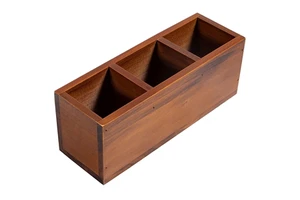 Rustic Polished Rectangle Wooden Storage Organizer Box Custom Eco Friendly Home Decor Collectibles Art Crafts Container