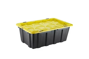 Durable Sturdy Heavy Industry 40L Maintenance Workshop Tools Organizer Heavy Duty Plastic Storage Bin With Lid