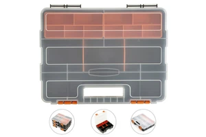 Transparent Storage Carry Removable Plastic Dividers Versatile Durable Storage Hardware Parts Organizers Tool Box