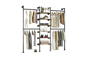 Wall Mounted Clothing Rack Storage Clothes 2 Installation Methods For Bedroom Bathroom