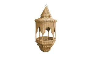 Hot Seller Rattan Basket, Wicker Moroccan Lampion, Rattan Mosque Basket for Eid Ramadan Eid Al-Fitr Wholesale