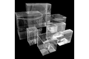 Transparent PET Plastic Storage Box for Miscellaneous Items, Toys, and Cosmetics Thickened PVC Storage Box for Desktop Wardrobe