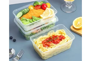 Durable Rectangle Plastic Storage Box with Lid for Food Packaging, Household Organization Hot Selling 2025