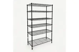 Source Factory Multi-layer Wire Grid Storage Rack with 5 Shelves for Exhibition Display