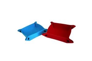 Mini Felt Single Tier Foldable Eco-friendly Table Sorting Storage Tray with Button for Bathroom or Living Room