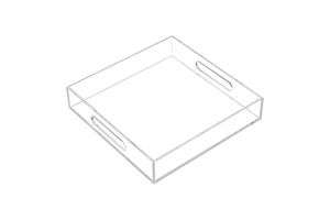 Custom Decorative Storage Organize Tray Clear Acrylic Serving Tray for Food Makeup Jewelry