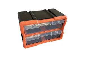 DRX DPC012 Injection-Molded PP Plastic Stackable Storage Box with Sliding 4 Drawers Sustainable Design for Tool Parts