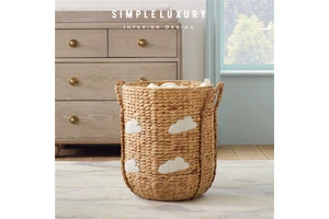 Natural Rattan Modern Multifunction Multi-Purpose Storage Basket Handle Handwoven Girida Home Decor Organizer Dirty Laundry