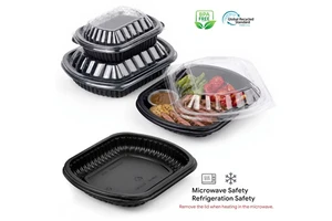 Factory LFGB EC Approved PP Food Packaging Container Transparent Lid Freezer Safe Custom Color Logo Printing