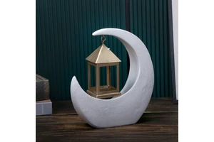 Holiday Crescent Moon Architectural Style Decorative Jewelry Storage Box
