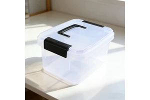 Stackable Rectangle PP Plastic Storage Box with Lid Eco-Friendly & Durable for Home Organization