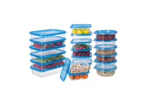 Reusable Plastic Microwave Safe Food Storage Containers With Airtight Lids