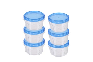 Stackable BPA-Free Plastic Rectangle Food Storage Containers with 0.5L Capacity and Leakproof Twist Top Lids