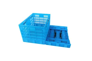 Hot Sale Logistic Fruits Vegetables And Meat Foldable Plastic Box Folding Crate Portable PP Plastic Crate