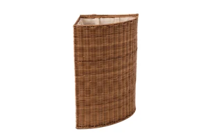 Hand Woven Plastic Rattan Big Decorative Storage Basket Woven Linen Dirty Clothes Laundry Basket Made in Viet Nam Product