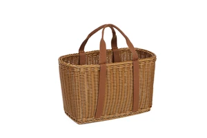 HUAYI Hand-Woven Portable Baskets Water Hyacinth Storage Basket Wicker Picnic Baskets