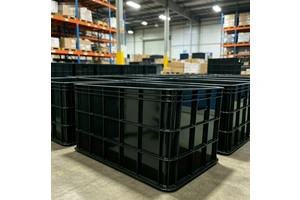 Black Plastic Storage Box Anti-static Circulation Box Sturdy, Recyclable and Stackable PP Storage Boxes Manufacturer