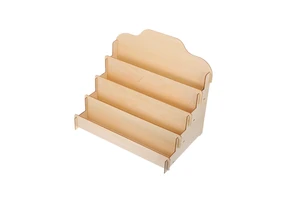 Custom Countertop Tiered Retail Display Rack Craft Fair Display Shelves Farmers Market Wooden Display Stand