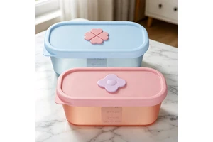 Silicone Food Supplement Storage Box Baby Food Box Tray Freezer Snack Box Lid Food Storage Container