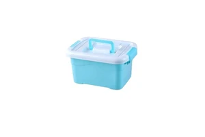 Household PP Plastic Mini Storage Box Eco-Friendly Durable Multi-functional for Bathroom Kitchen Wardrobe with Handle Lid