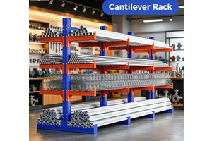 Double Sided Cantilever Rack Heavy Duty Long Goods Storage Rack for Warehouse