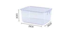 PET Storage Box, Transparent Storage Box, Plastic Storage Box, Refrigerator Storage Box with Lid
