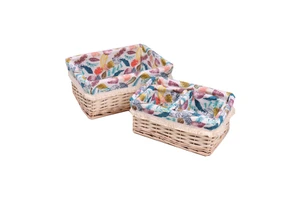 Handwoven Rectangle Wicker Basket Durable and Multipurpose Home Decor for Bathroom Storage Natural Rattan Daily Style
