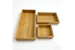 Bamboo Eco-Friendly Multifunction Kitchen Cabinet Drawer Organizer Tray with Adjustable Expandable Storage for Tools