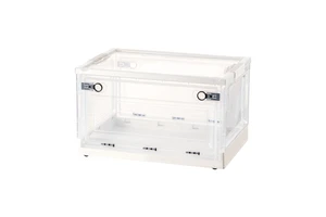 Modern Design Household Three Doors Folding Plastic Wardrobe Clothes Books Storage Cabinet Box