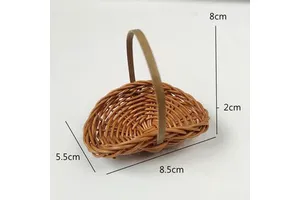 Wicker Rattan Flower Basket Petal and Party Woven Storage Basket for Wedding Birthday Party Supplies Garden Decor