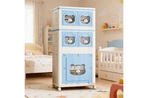 Kids Toy Storage Box, Home Organizer Chest, Baby Clothes Snack Storage Bin, Plastic Storage Box Cabinet