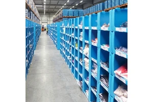 Wholesale Open Front PP For Plastic Storage Bin Stackable 4mm Cutting Hardware Parts Box For Warehouse Shelf