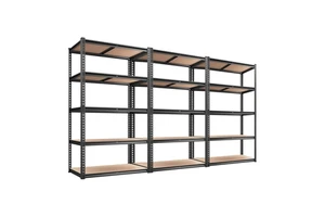 Light Duty Boltless Rivet Shelving Rack 5-Tier Galvanized Metal Steel Garage Storage for Home Use Corrosion Protection Feature