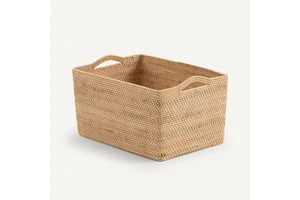 Sustainable Cheap Price Rattan Wicker Cane Storage Basket for Kitchen Decoration Home Decor Wooden Baskets
