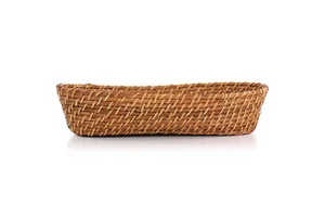 Handwoven Rattan Storage Basket for Home Decor Organizer Multipurpose Bin Eco Friendly Durable